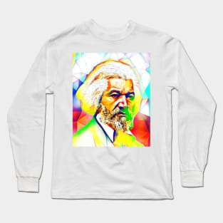 Frederick Douglass Colourful Portrait | Frederick Douglass Artwork 12 Long Sleeve T-Shirt